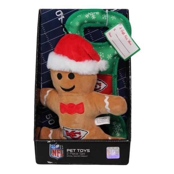 Kansas City Chiefs Pet Toys 2 Piece‎ Set - Picture 1 of 4